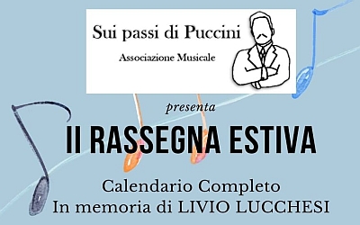 Locandina della 2^ edizione della rassegna Sui Passi di Puccini