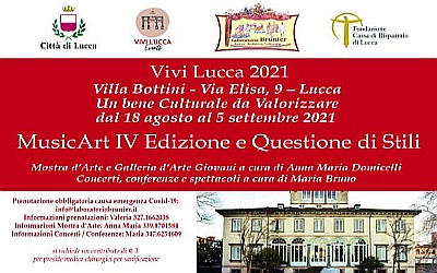 Poster 2021 with title an detail of Villa Bottini