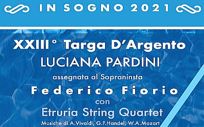 Intestazione della locandina In Sogno 2021 - 23^ edizione della Targa d’Argento "Luciana Pardini"