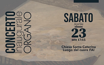 poster of the opening organ concert at the Santa Caterina church