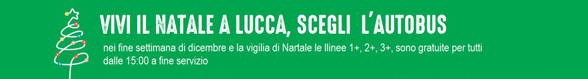 a natale scegli l'autobus. nei we di dicembre e la vigilia di Natale le linee 1+, 2+, 3+, sono gratuite per tutti dalle 15:00 a fine servizio