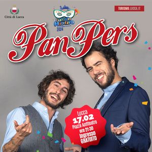 spettacolo dei PanPers a Lucca in Maschera 2024