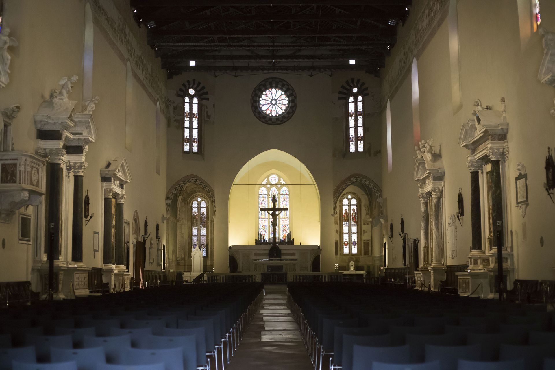 interior part of the San Francesco church in lucca