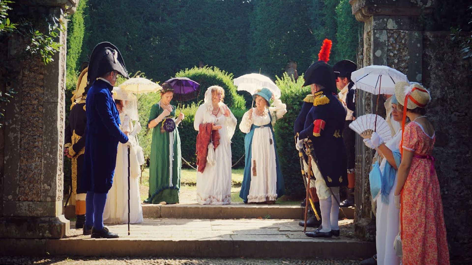 Napoleonic re-enactment at Villa Reale in Marlia