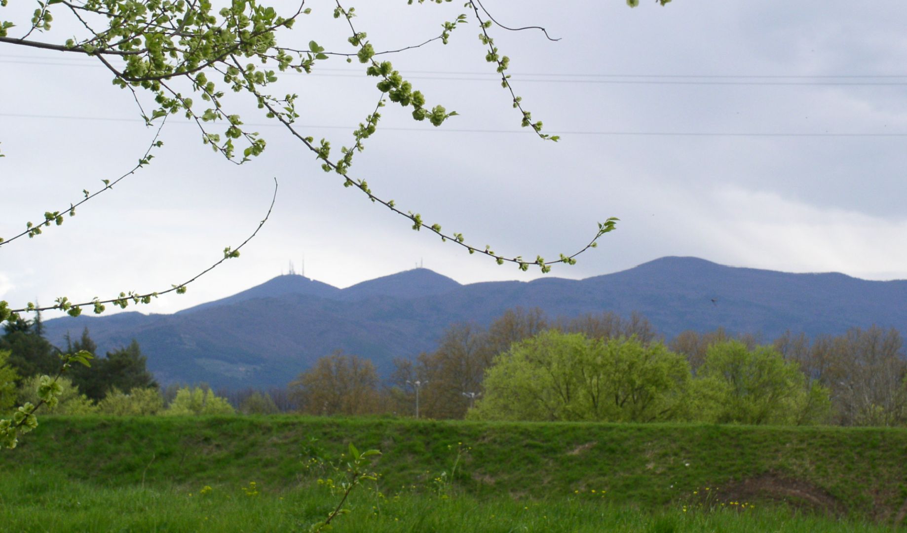 monte pisano dalle mura di lucca