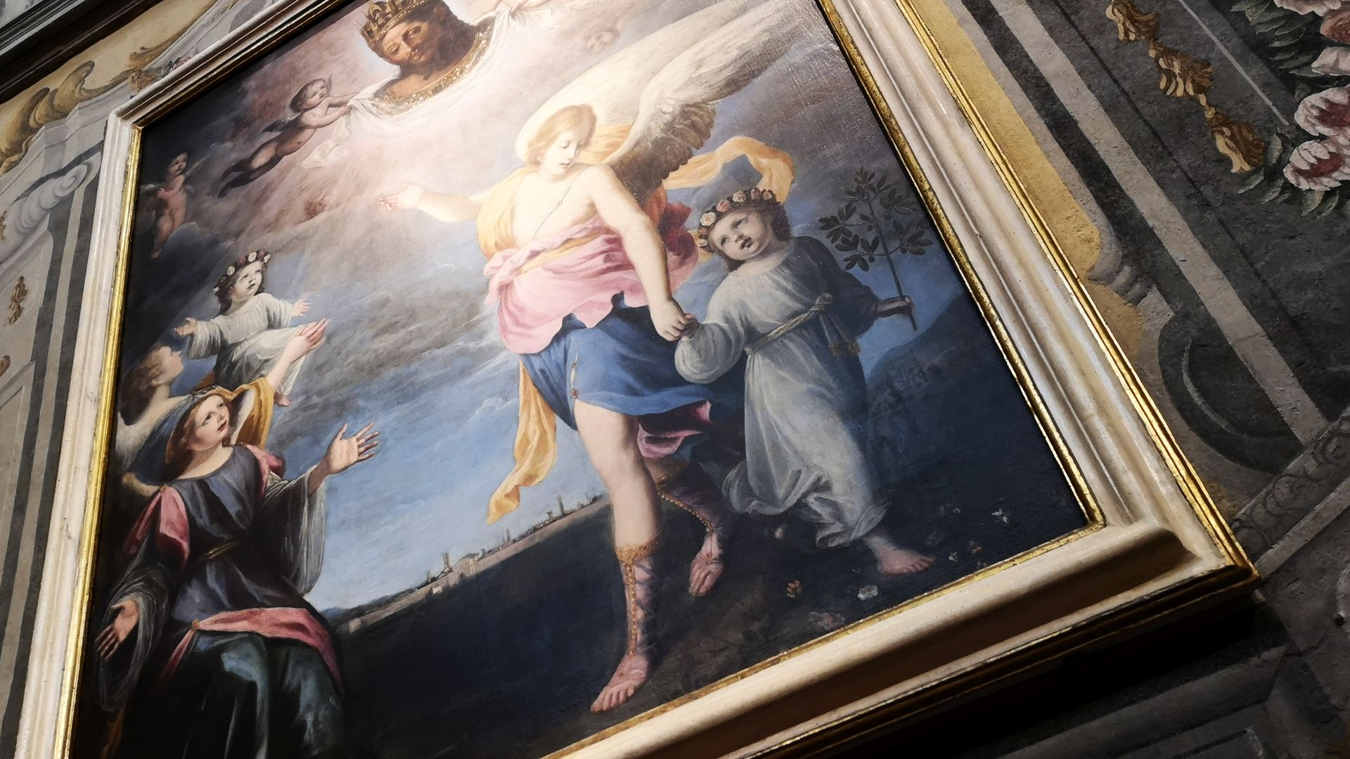 Une invitation à Lucca -  Oratoire des anges gardiens - détail d'une peinture