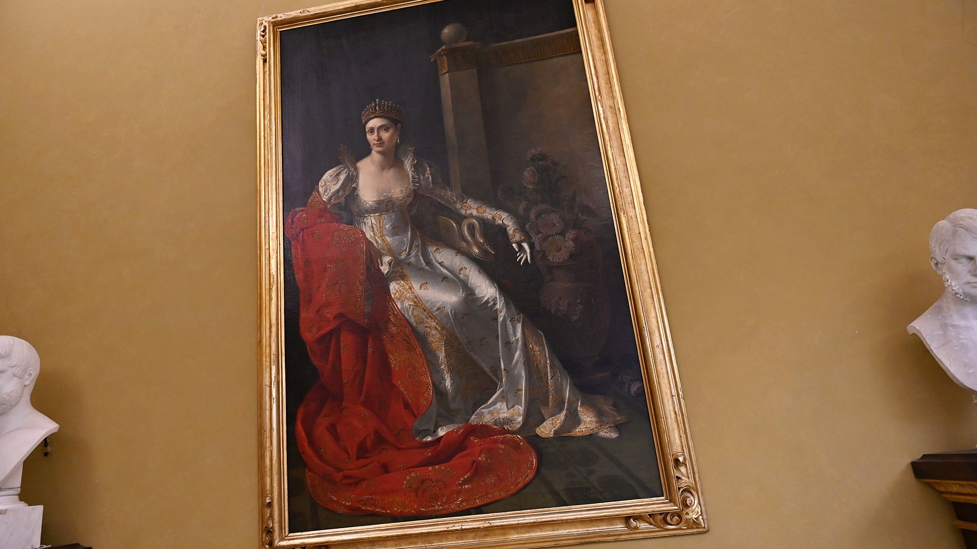 ritratto di elisa bonaparte in un dipinto al Museo Nazionale di palazzo Mansi di Lucca