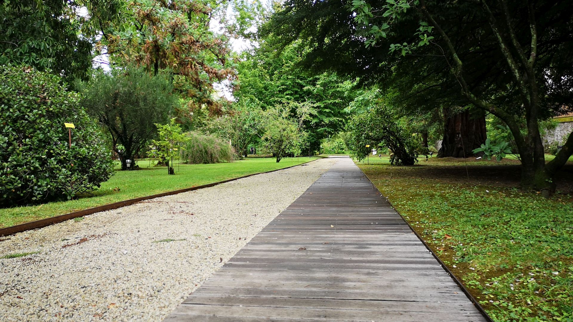 walkway at the botanical garden