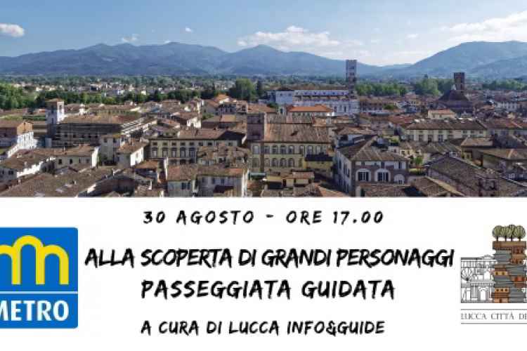 Locandina della visita guidata correlata al Festival Lucca Città di Carta