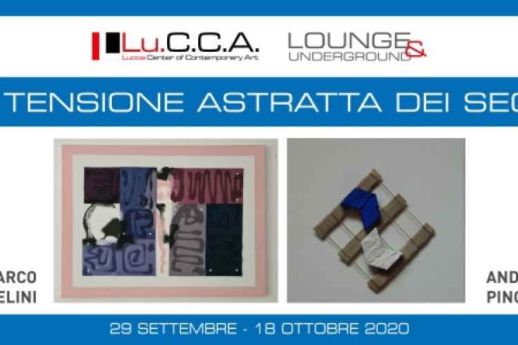 Copertina della mostra Marco Angelini e Andrea Pinchi. La tensione astratta dei segni