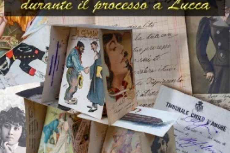 Locandina della mostra documentaria Il fascino del Brigante - Le cartoline a Musolino durante il processo a Lucca