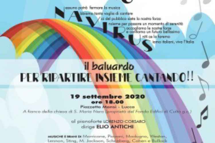 Locandina del concerto intitolato Coro Navirus