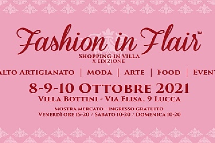 Locandina di Fashion in Flair 2021 - Shopping in Villa. Edizione autunnale.