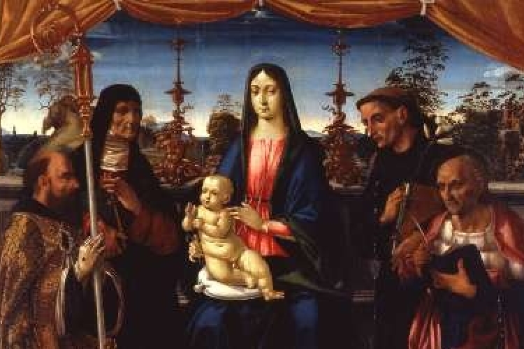 Particolare di un'opera pittorica di Michelangelo di Pietro Membrini