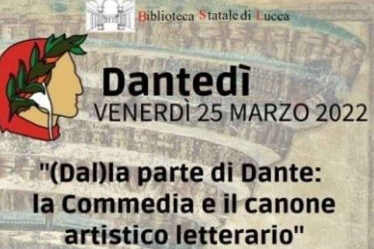 Locandina conferenza (Dal)la parte di Dante: la Commedia e il canone artistico letterario