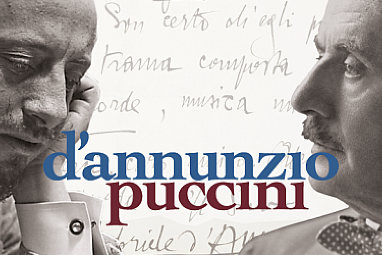 Locandina incontro D'Annunzio e Puccini