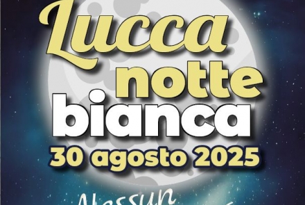 visual notte bianca di Lucca 2025